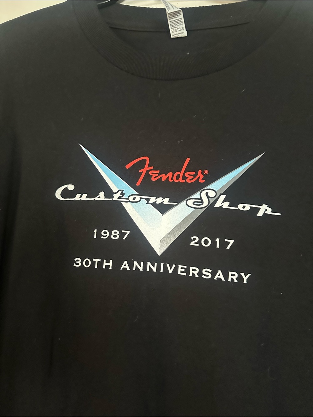 Fender Black 30th Anniversary Custom Shop Graphic Tee. Never Worn